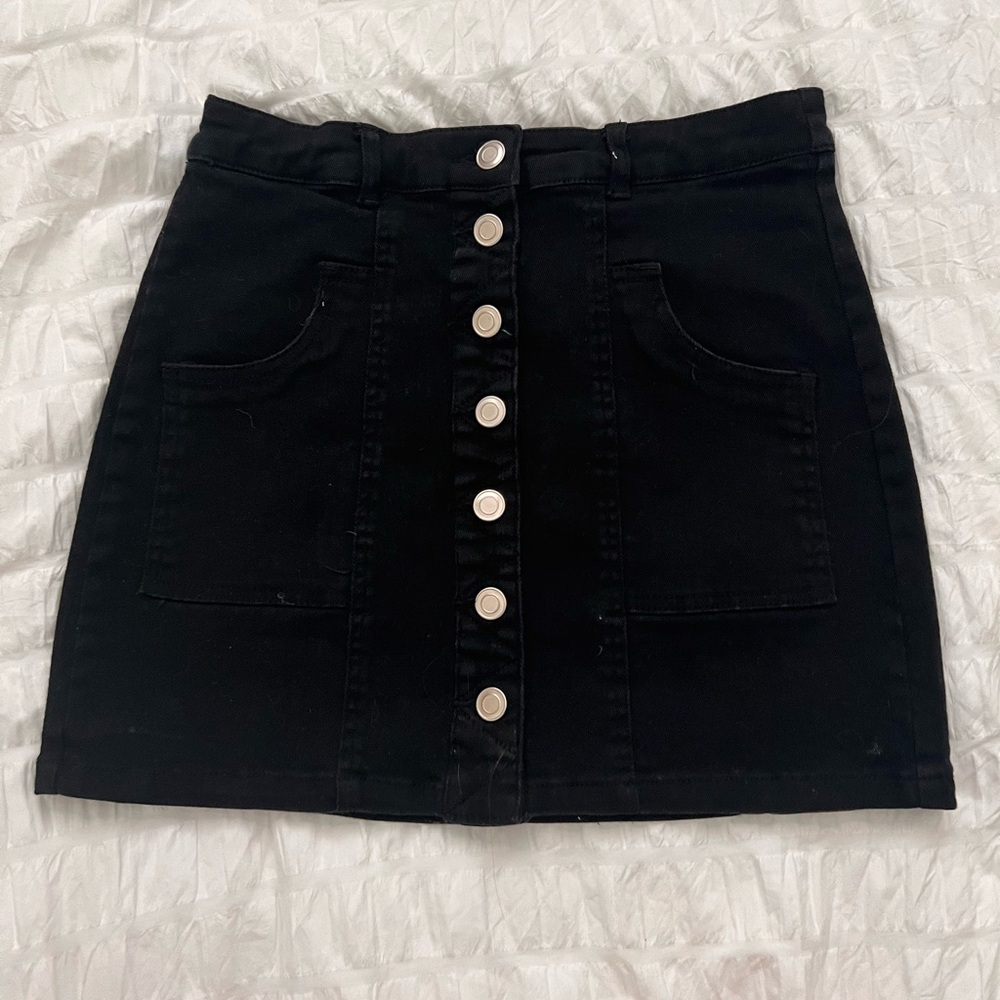 Altered state black Denim skirt